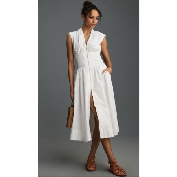 Anthropologie Dresses & Skirts - NWT Anthropologie White Zip Tobie Dress